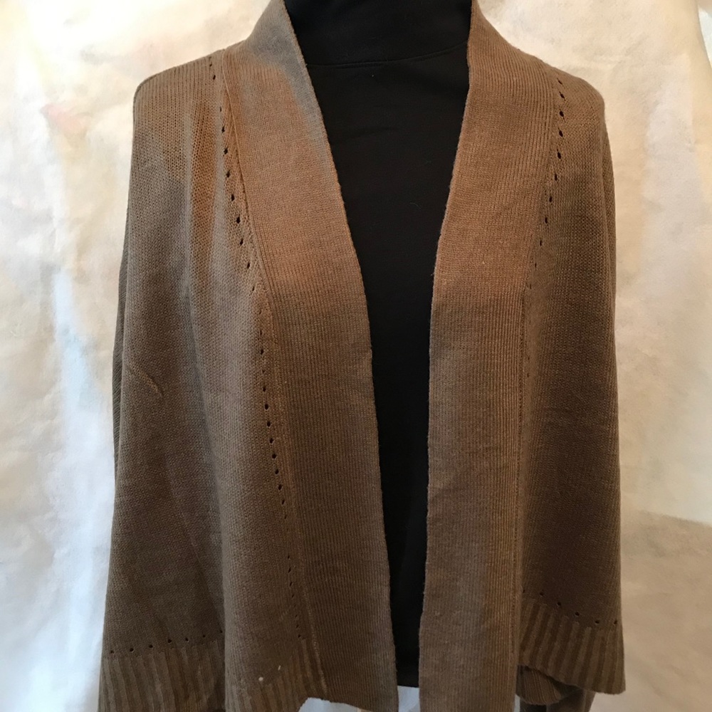 Light Brown sweater shawl
